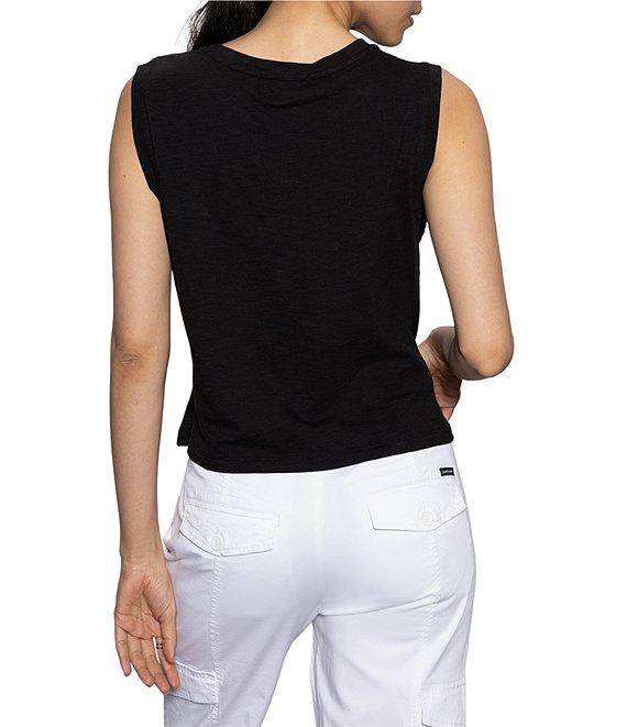 Sanctuary Crew Neck Sleeveless Draped Tank Product Image