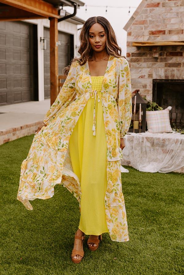 Sun-Kissed Sands Midi In Yellow Product Image