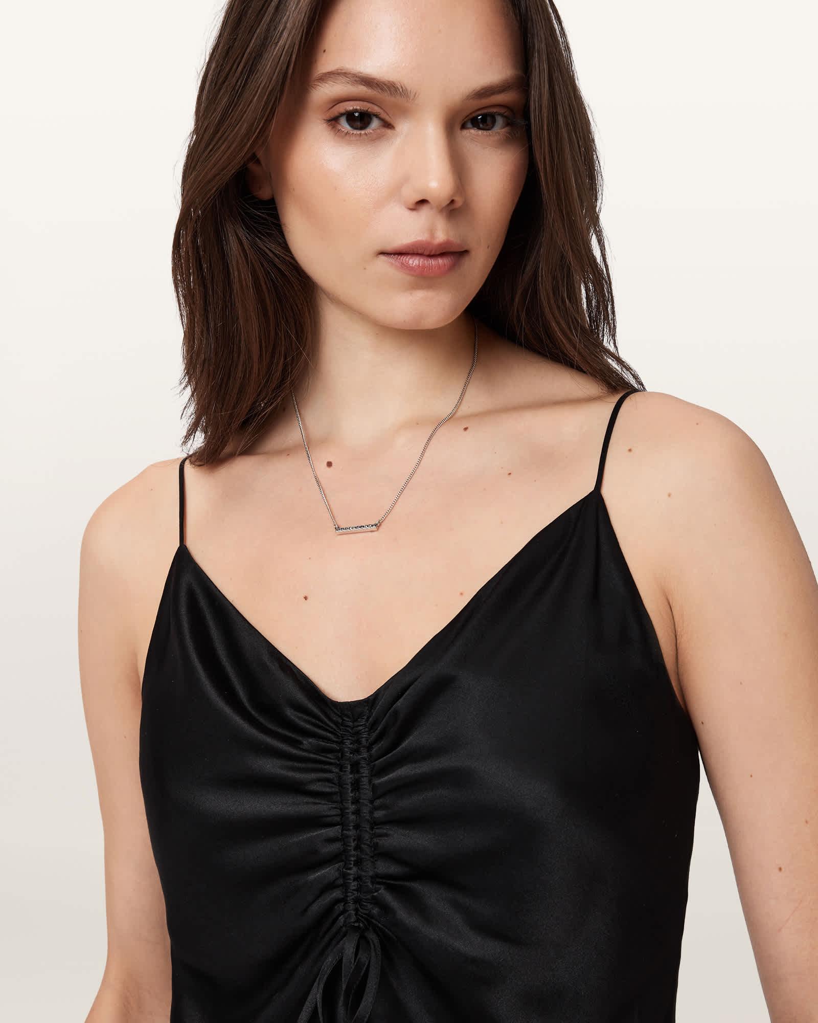 Lia Chunky Necklace WARM SILVER | ALLSAINTS US Product Image