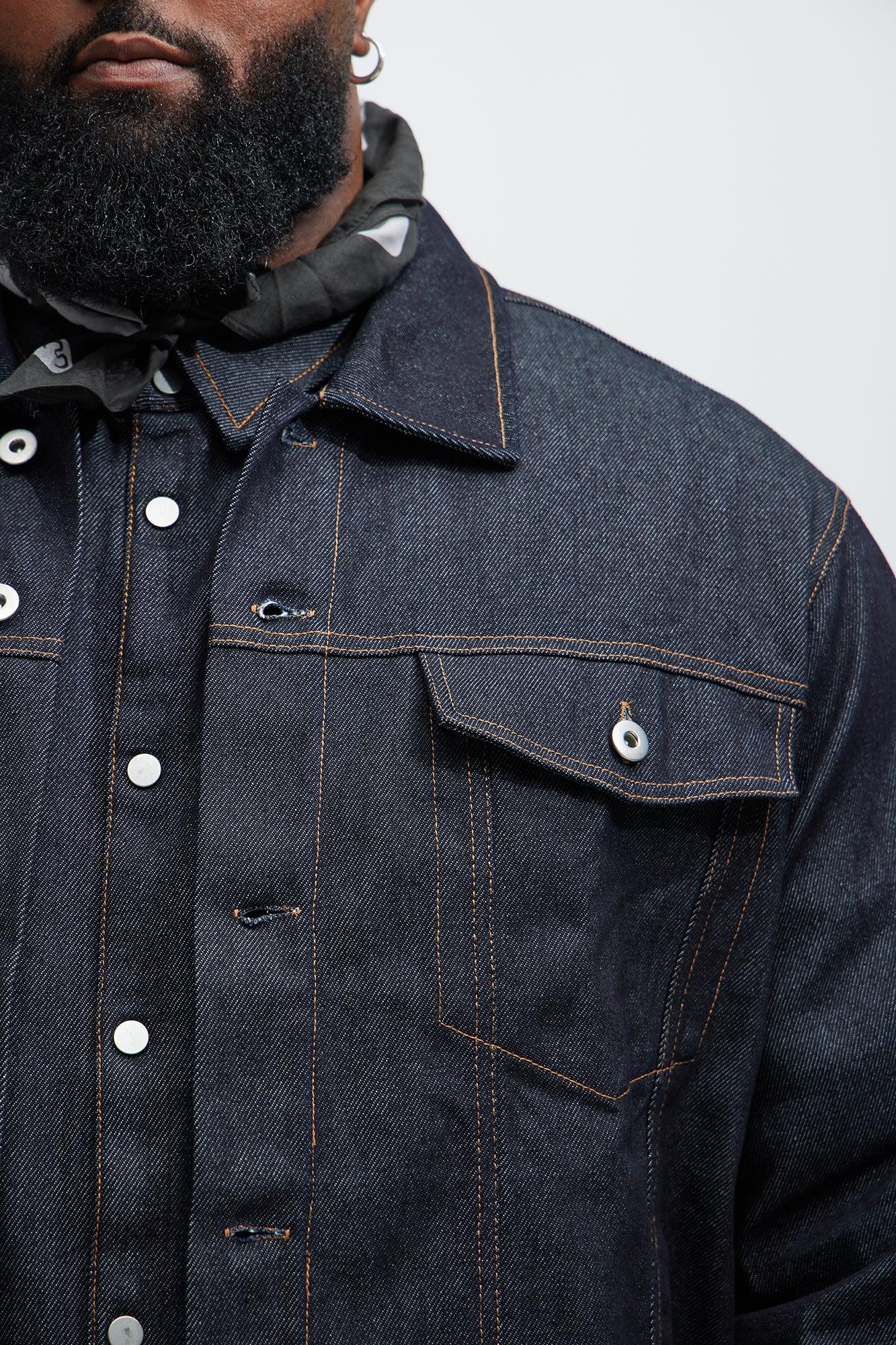 Collin Raw Denim Trucker Jacket - Indigo Product Image