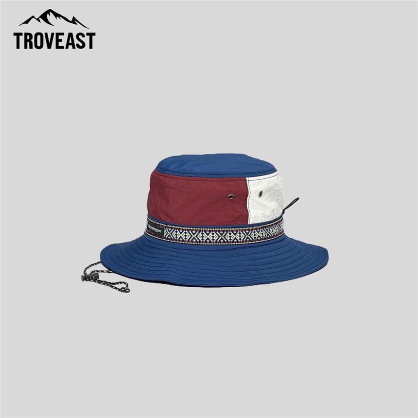 Patterned Color Block Bucket Hat Product Image