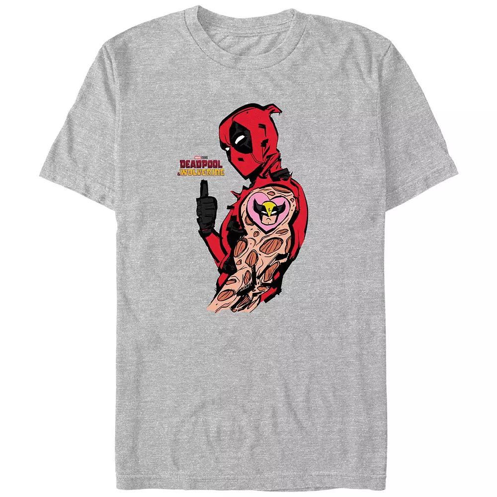 Men's Marvel Deadpool And Wolverine Heart Wolverine Tattoo Graphic Tee,  Product Image