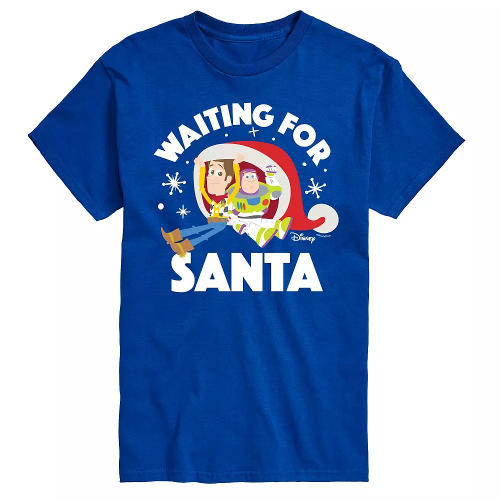 Disney / Pixar's Toy Story Woody & Buzz Lightyear Men's Waiting For Santa Graphic Tee,  Product Image