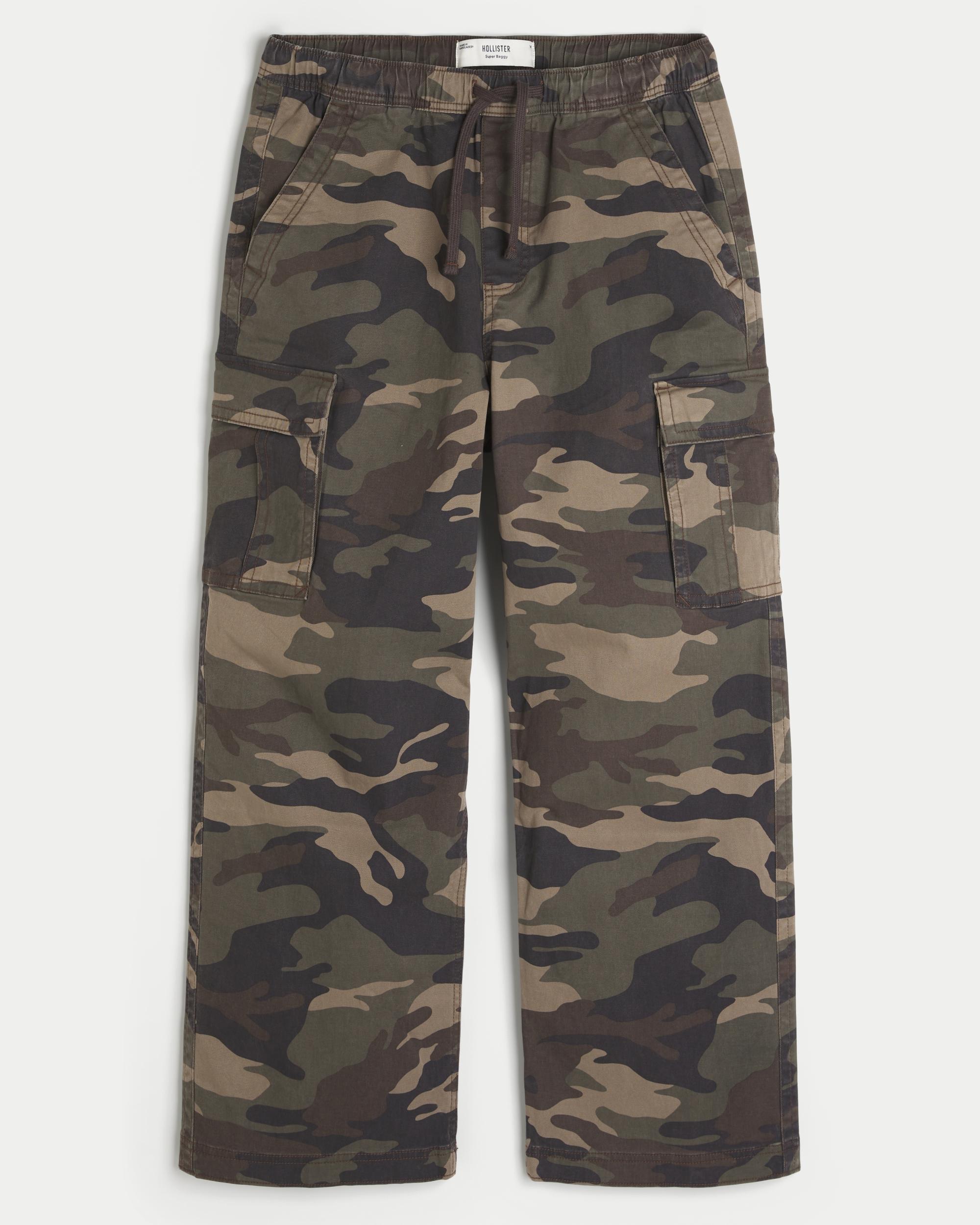 Camo Super Baggy Pull-On Cargo Pants Product Image