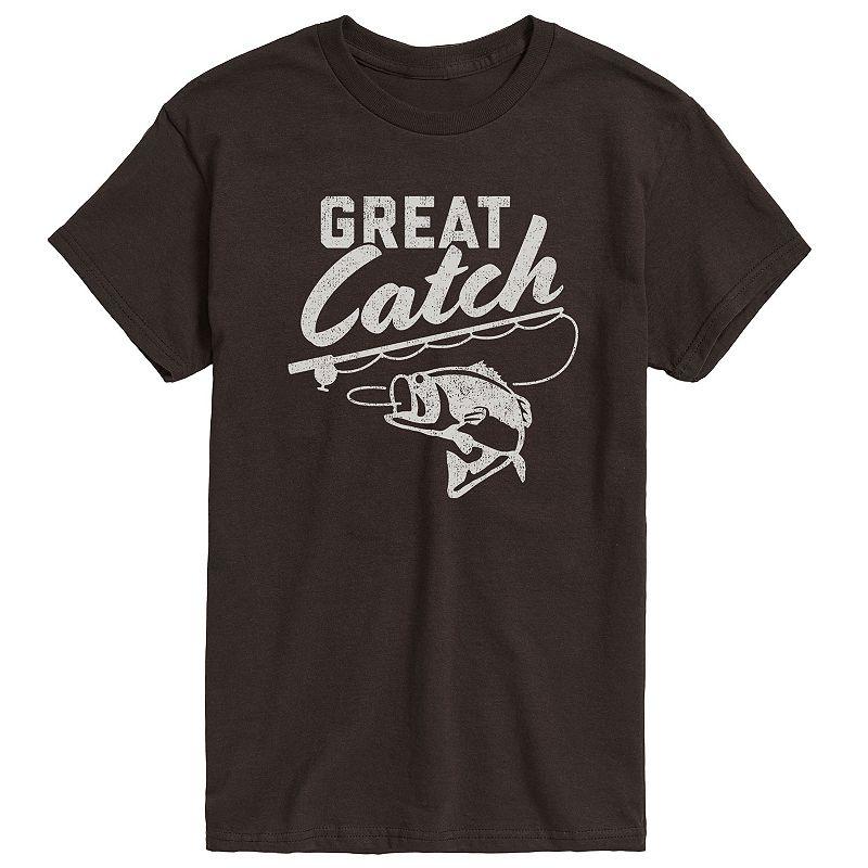 Big & Tall Great Catch Graphic Tee, Men's,  Product Image