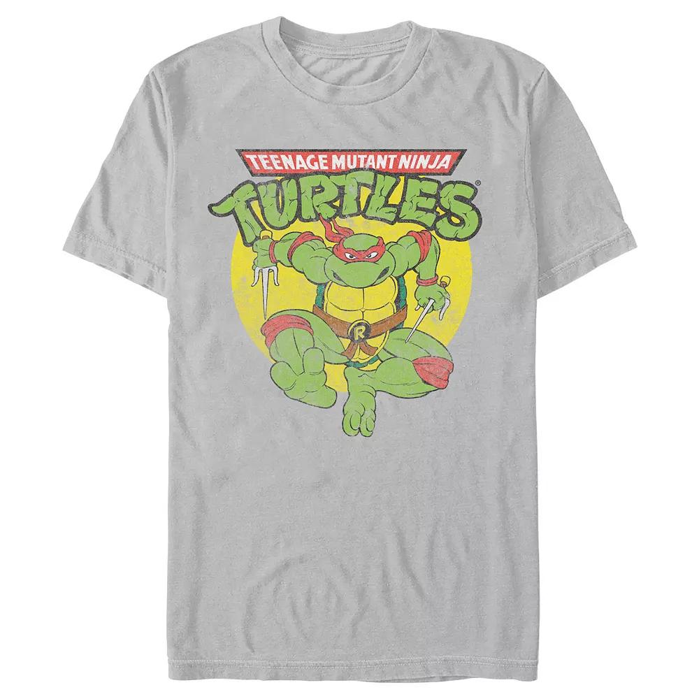 Men's Teenage Mutant Ninja Turtles Raphael Vintage Graphic Tee, Size: Small, Silver Product Image