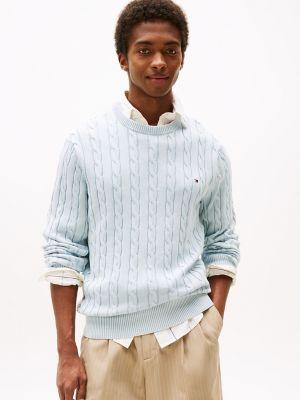 Classic Cable Knit Crewneck Sweater Product Image