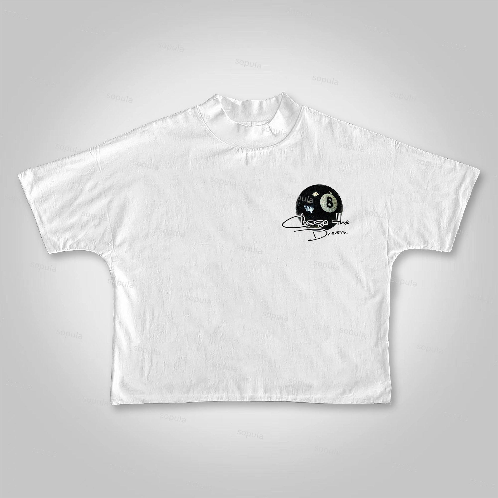 Sopula Chase The Dream Vintage Billiards Graphics Cropped T-Shirts Product Image