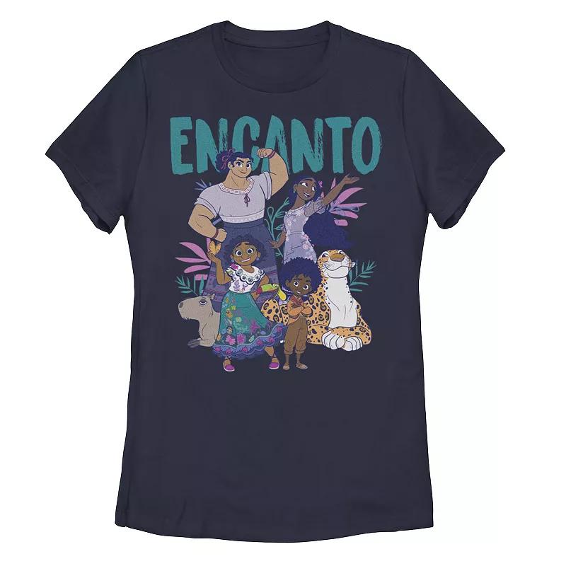 Disneys Encanto Together Group Shot Juniors Tee, Girls Blue Product Image