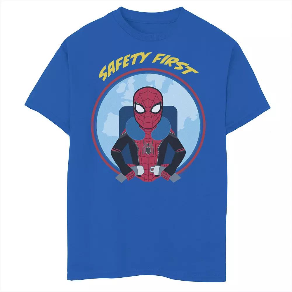 Boys 8-20 Marvel Spider-Man Far From Home Safety First Circle Portrait Graphic Tee, Boy's,  Product Image