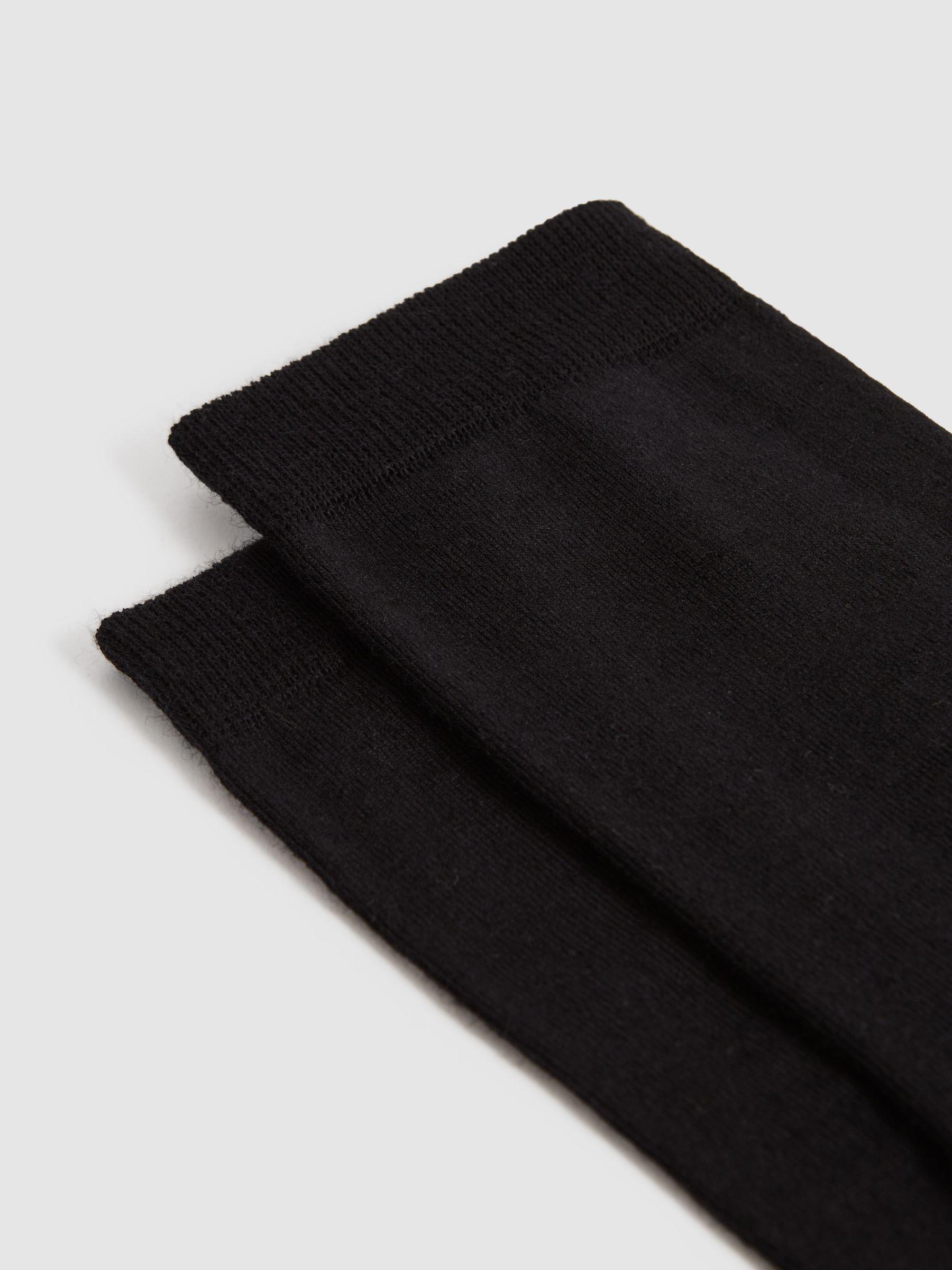 Fine Wool Loafer Socks in Black Product Image