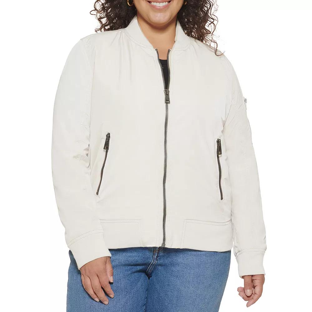 Plus Size Levi's® Newport Classic Bomber Jacket, Women's, Size: 2XL, White Product Image