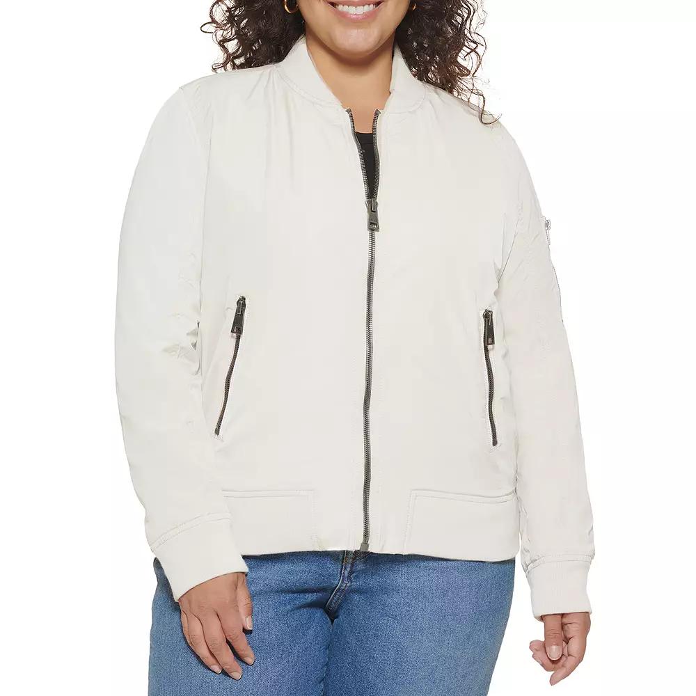 Plus Size Levi's® Newport Classic Bomber Jacket, Women's, Size: 2XL, White Product Image