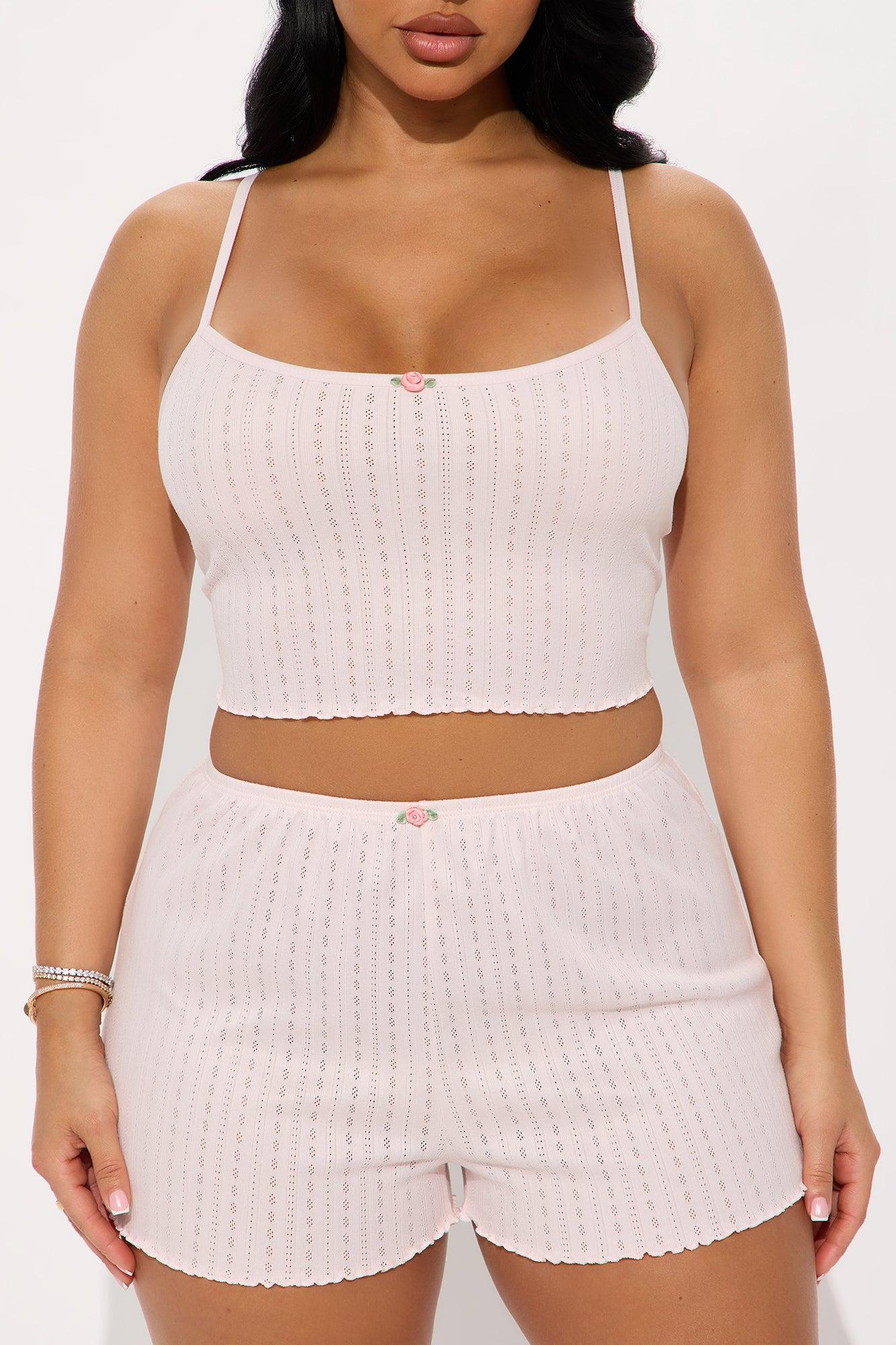 Sleepy Cutie Pointelle PJ Short Set - Blush Female Product Image