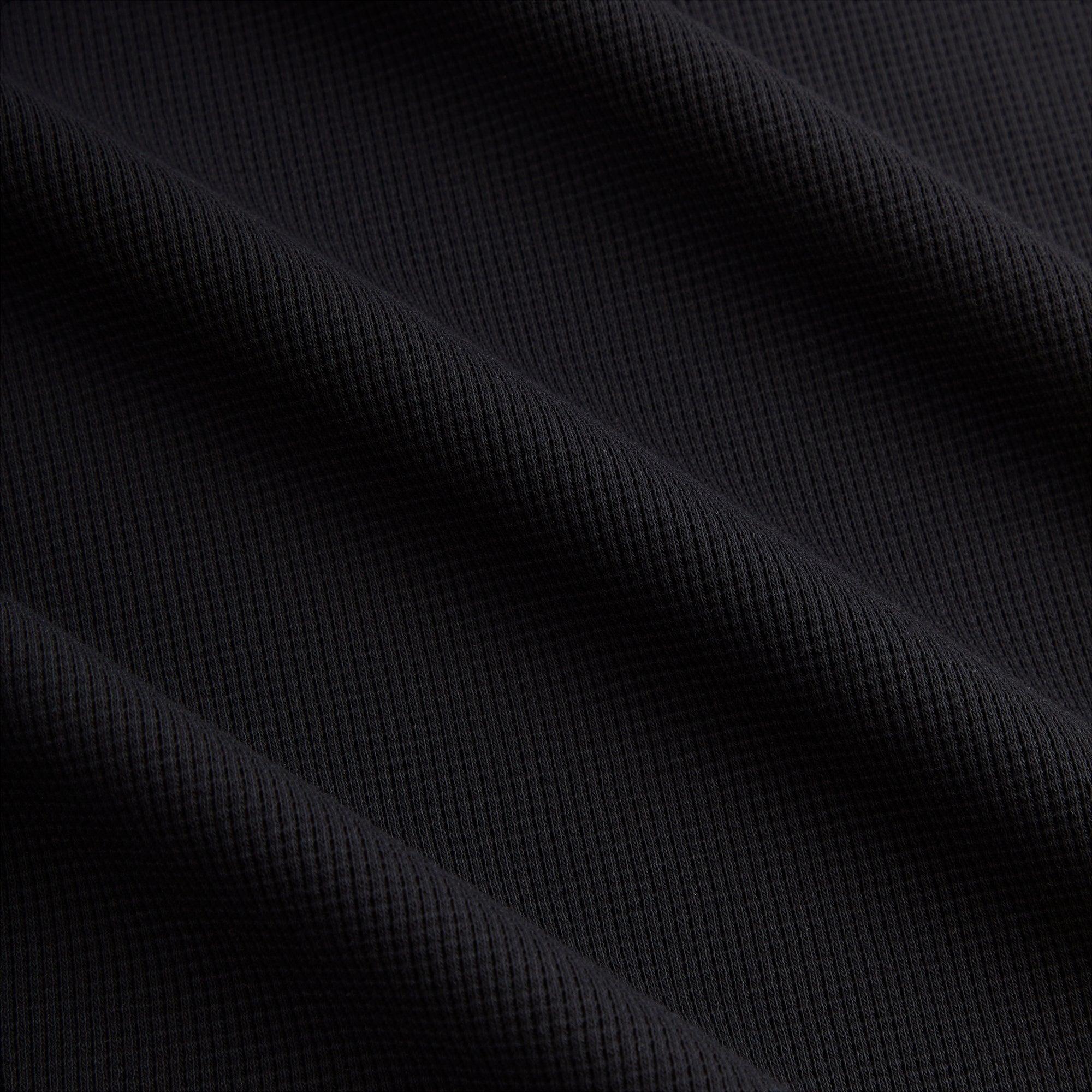 Kith Micro Waffle Drew Polo - Black Male Product Image
