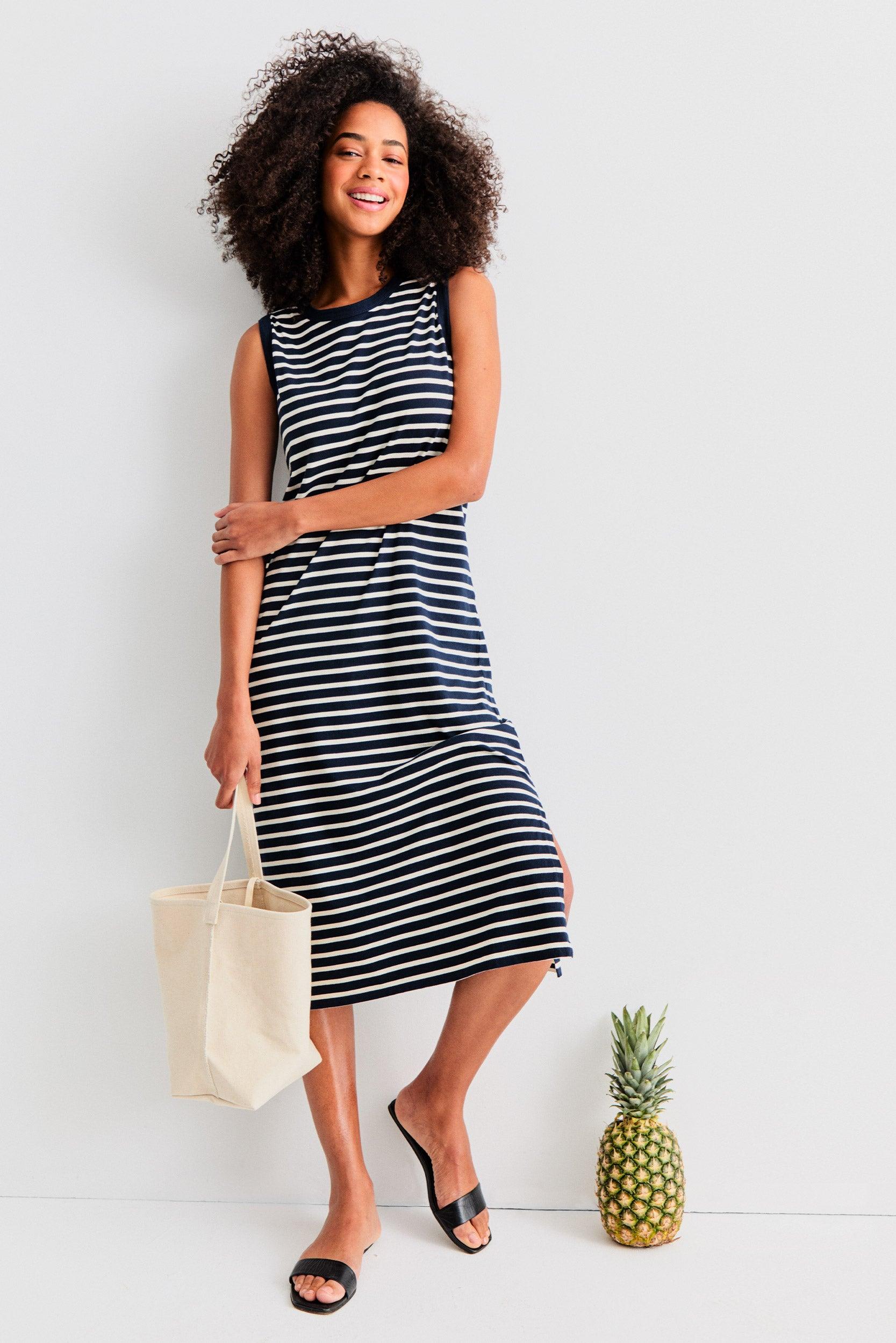 The Tank Dress - Navy/Cream Female Product Image