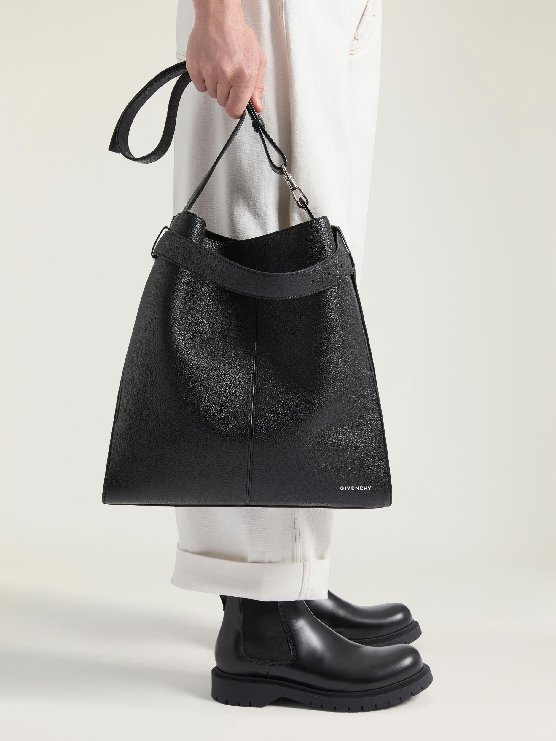 Medium Belted Hobo bag in grained leather Product Image