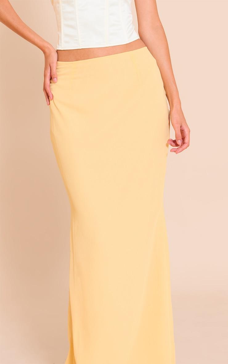 Lemon Chiffon Maxi Skirt Product Image