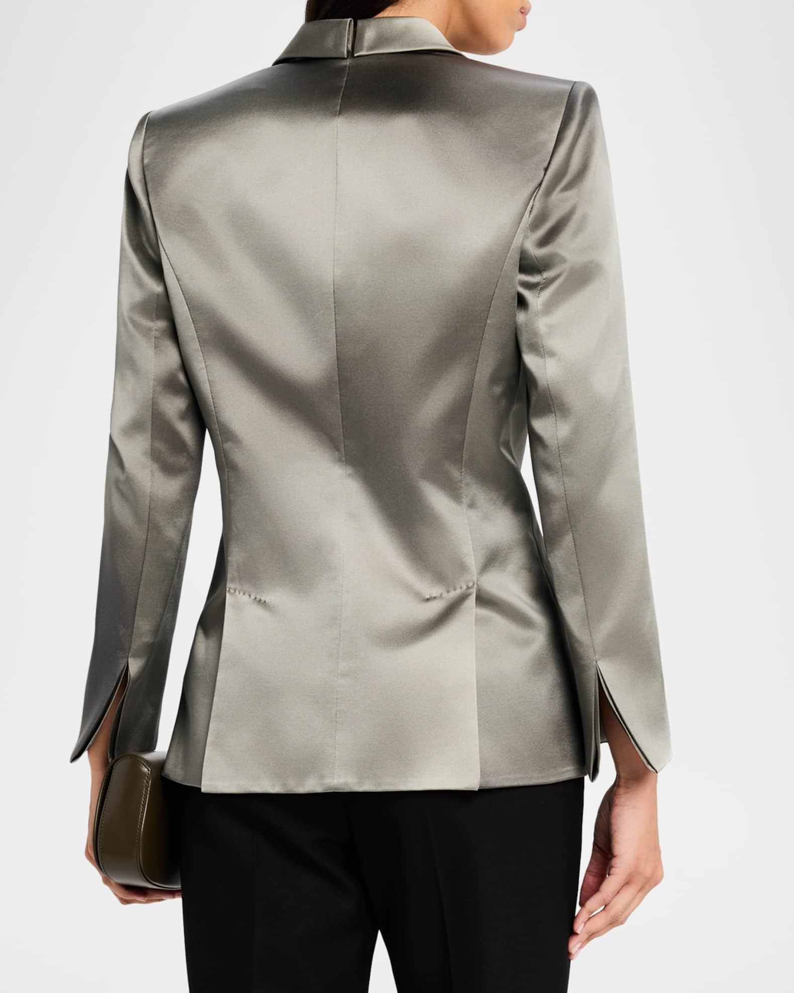 Ombre Satin Single-Breasted Blazer Product Image