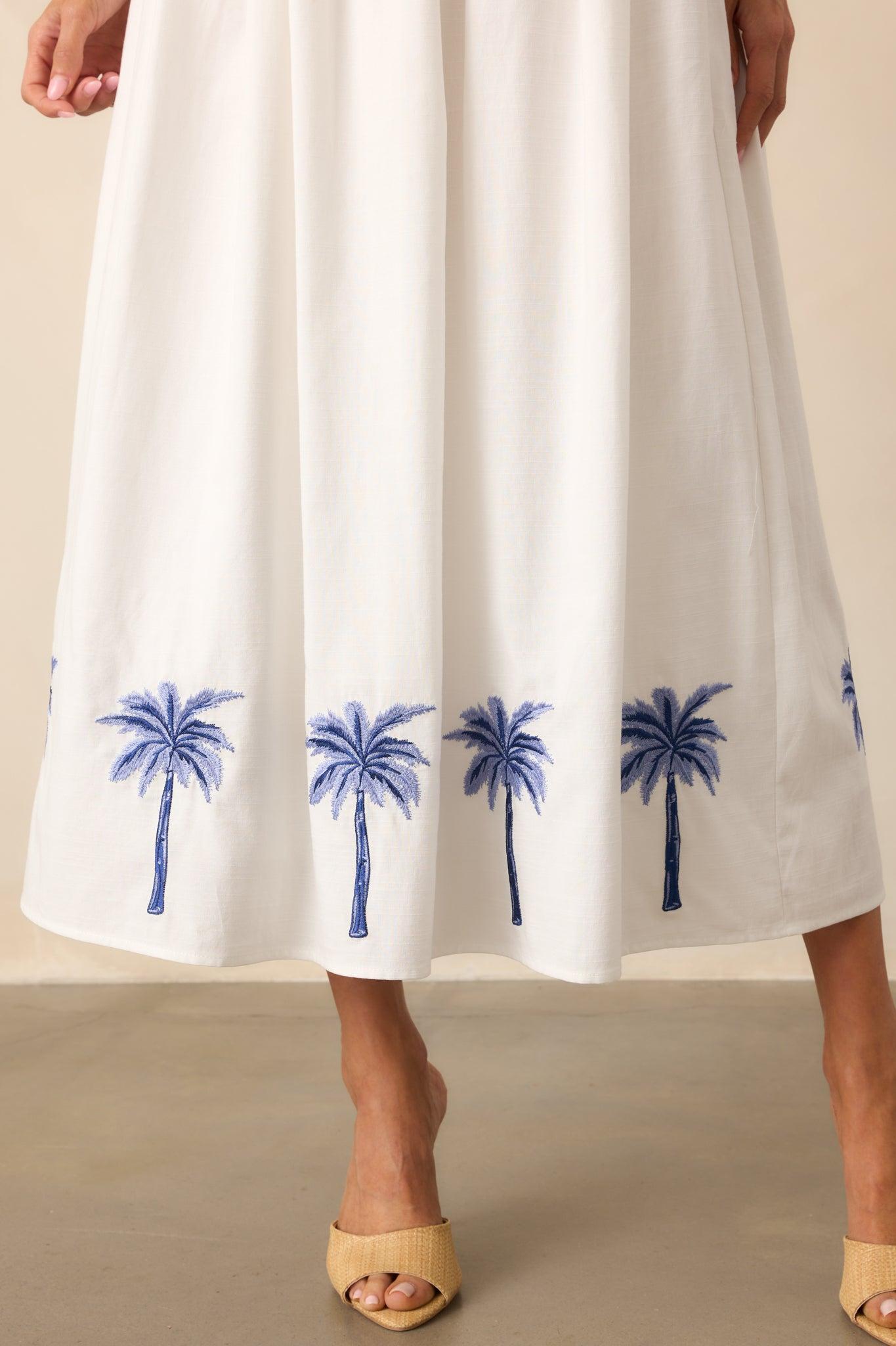 MINKPINK White Isadora Embroidered Midi Dress Product Image