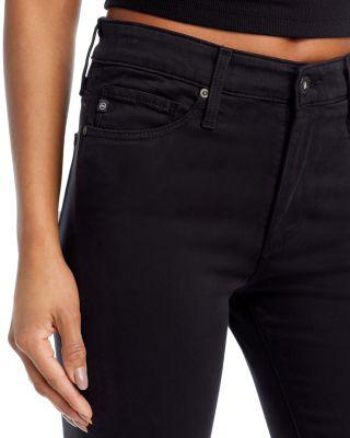 Farrah High-Rise Sateen Skinny Jeans in Black Product Image