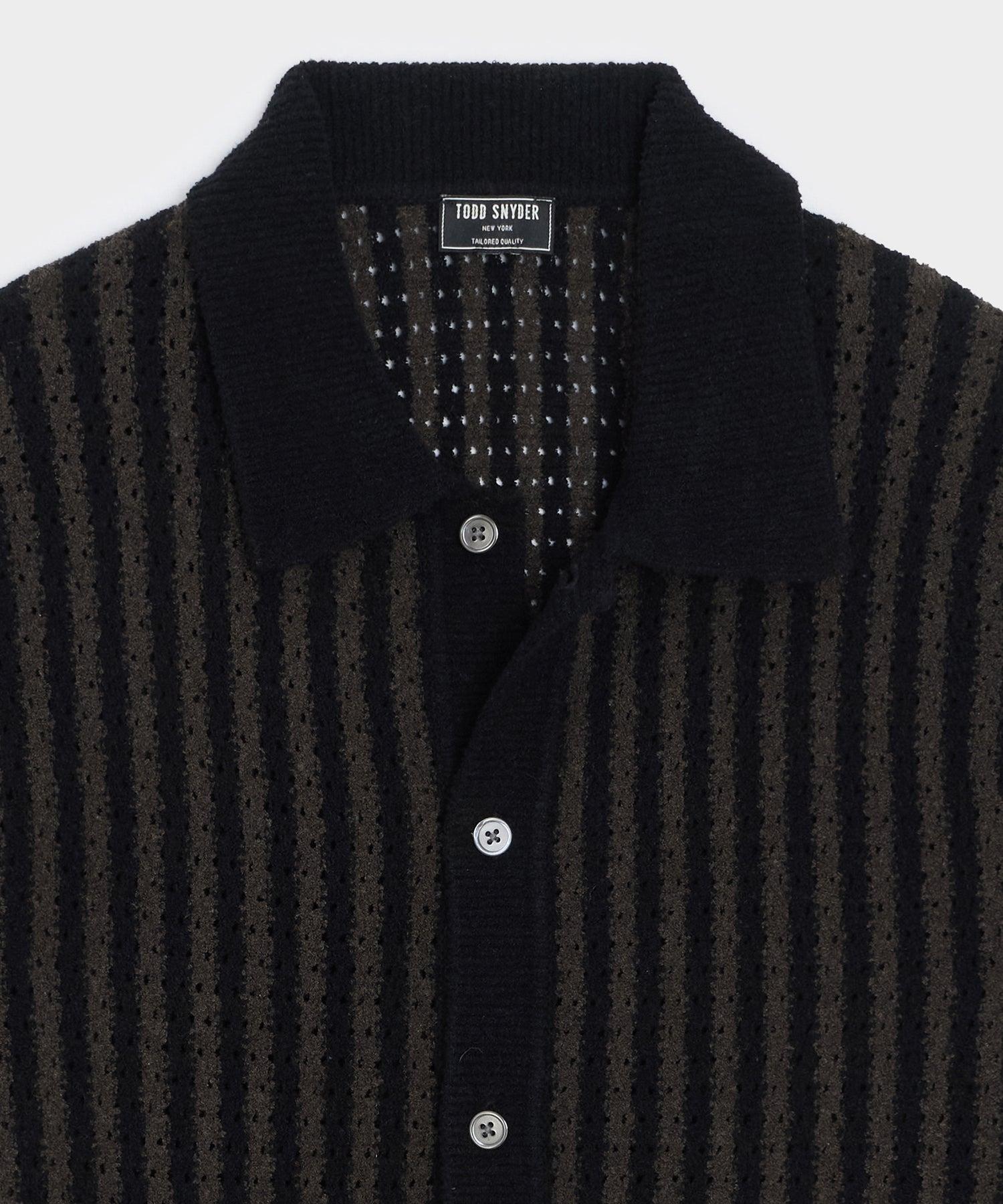 Striped Boucle Sweater Polo Product Image