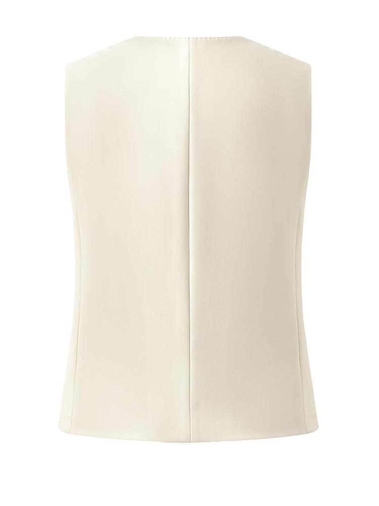 Worsted Wool Single-Breasted Women Vest Product Image