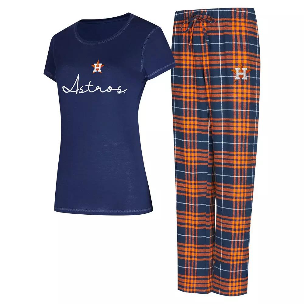 Women's Concepts Sport Houston Astros Vector T-Shirt & Pants Sleep Set, Size: XL, Blue Product Image