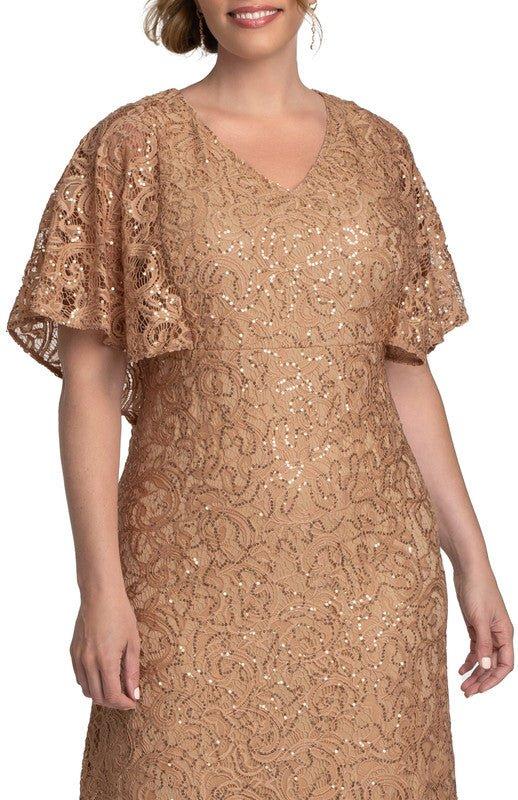 Celestial Cape Sleeve Gown - Plus Product Image