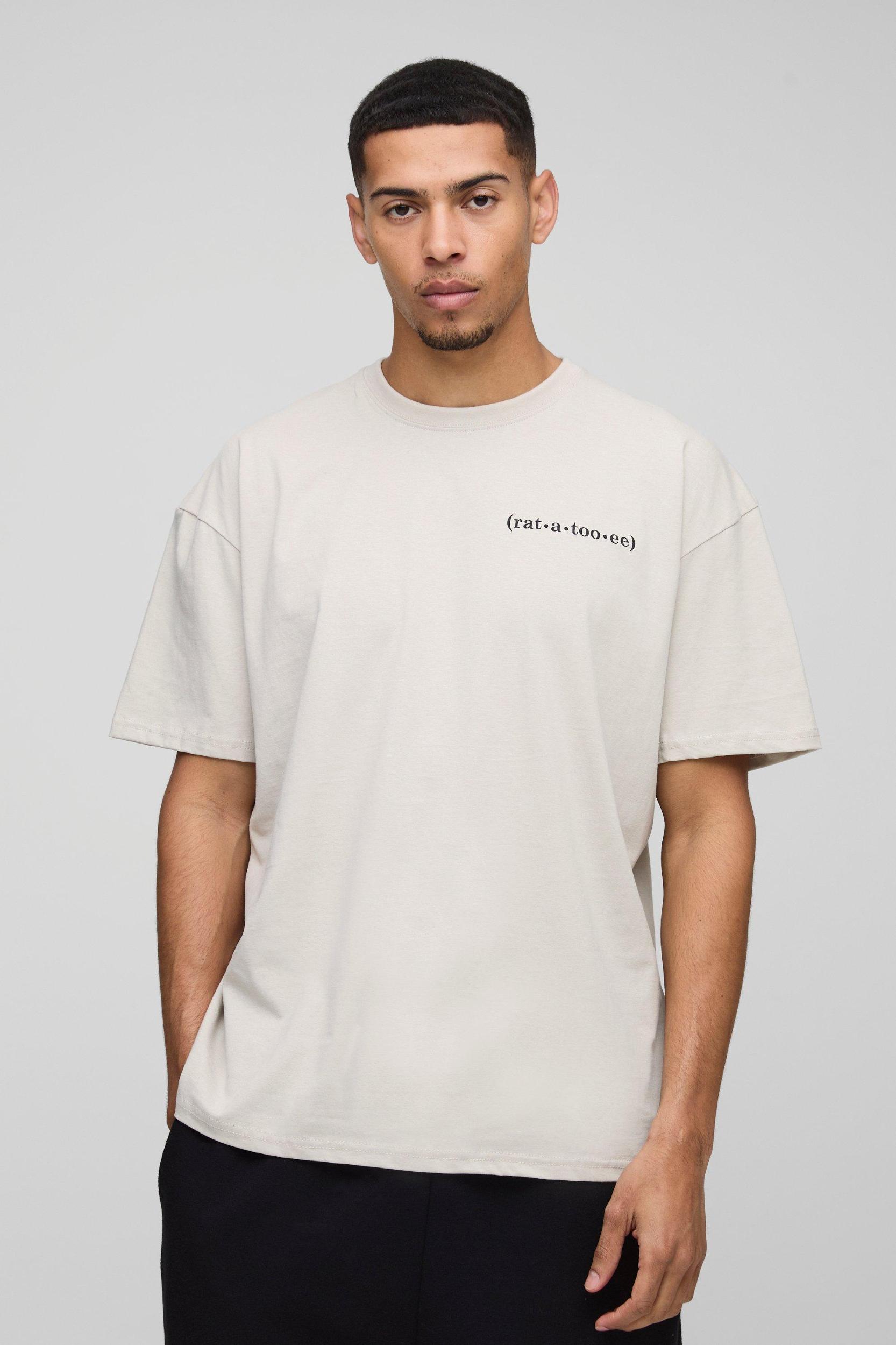 Oversized Ratatouille License Graphic T-Shirt | boohooMAN USA Product Image