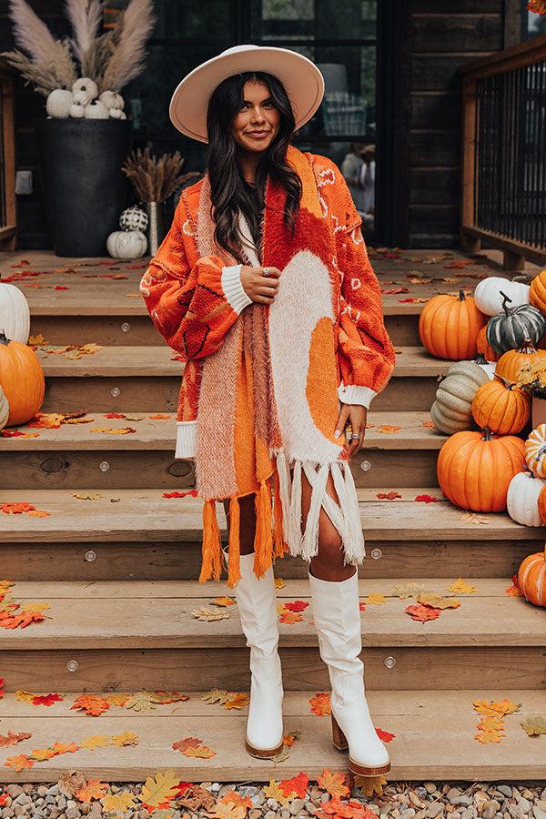 Cozier Than Most Eyelash Knit Scarf In Rust Product Image