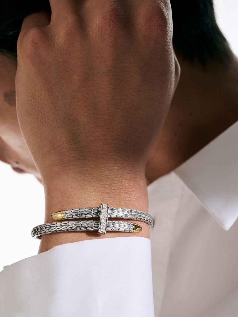 sterling-silver and 14k yellow-gold Spear Flex diamond bracelet Product Image