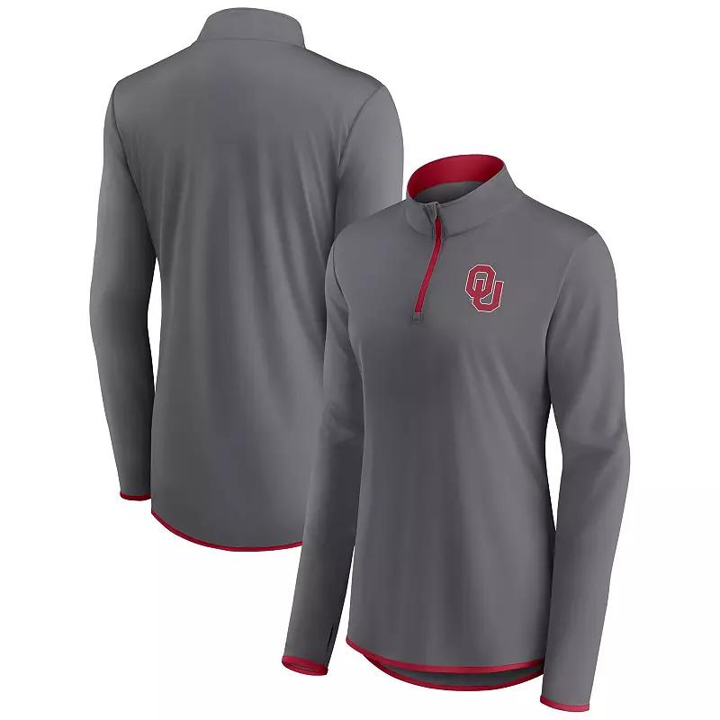 Women's Fanatics Branded Red Washington Nationals Corner Quarter-Zip Top,  Product Image