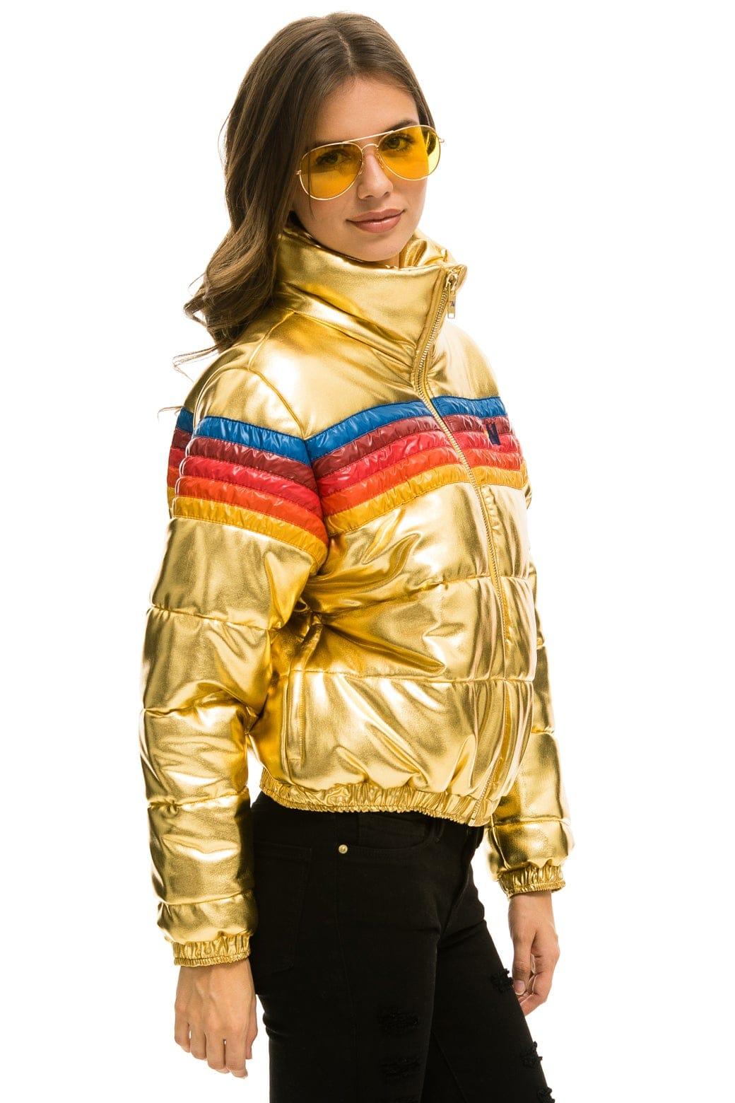 5 STRIPE APRES JACKET - GLOSSY GOLD Female Product Image