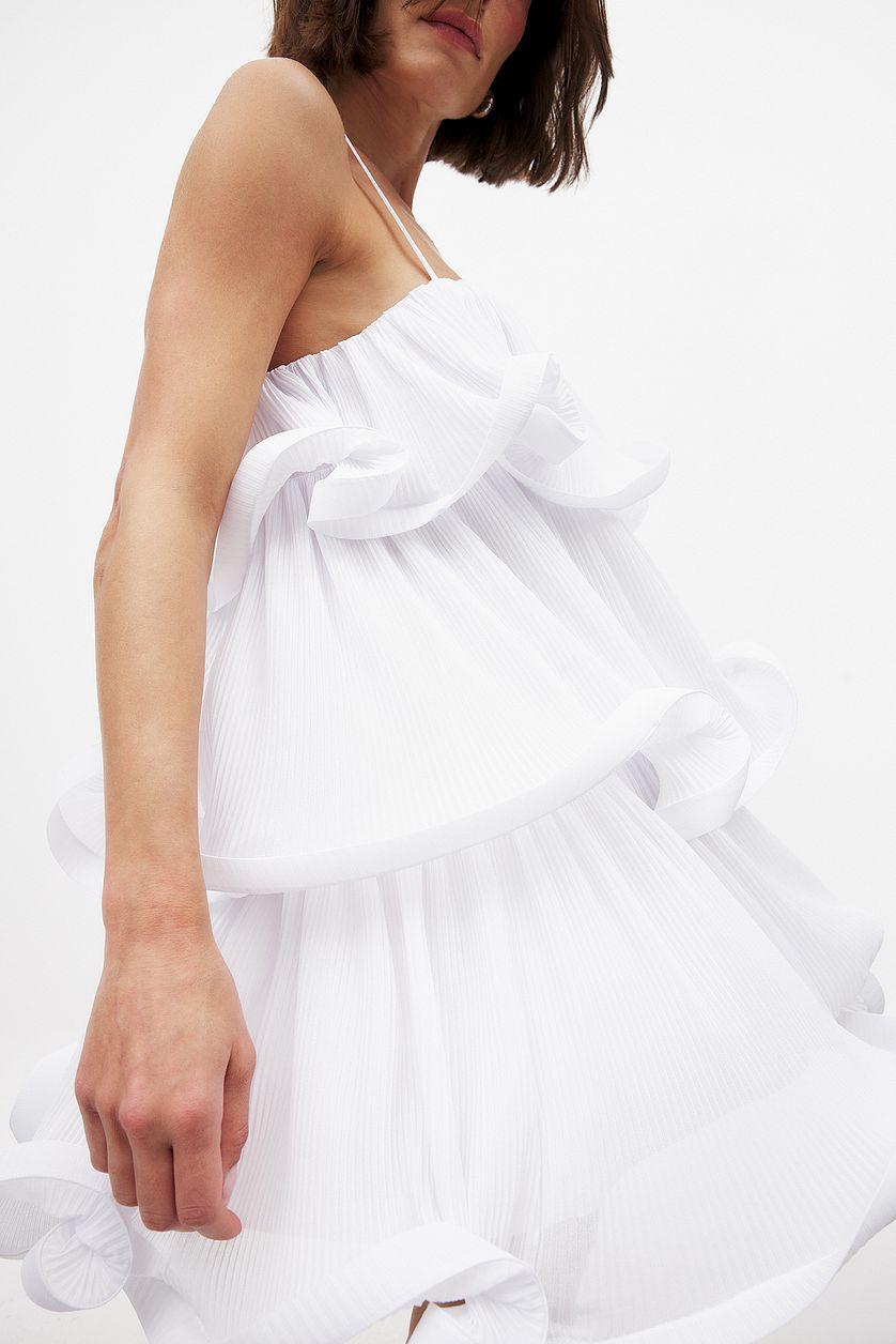 Printed Flounce Mini Dress Product Image