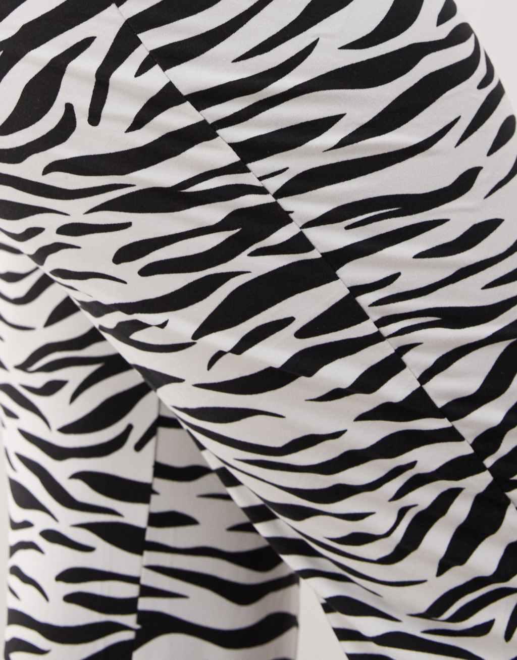 Noisy May Curve flare pants in zebra Product Image