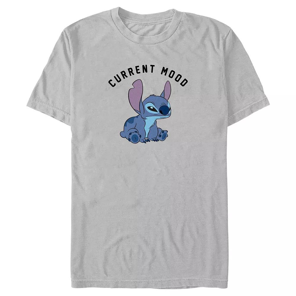 Disney's Lilo & Stitch Current Mood Stitch Men's Graphic Tee, Size: XXL, Silver Product Image