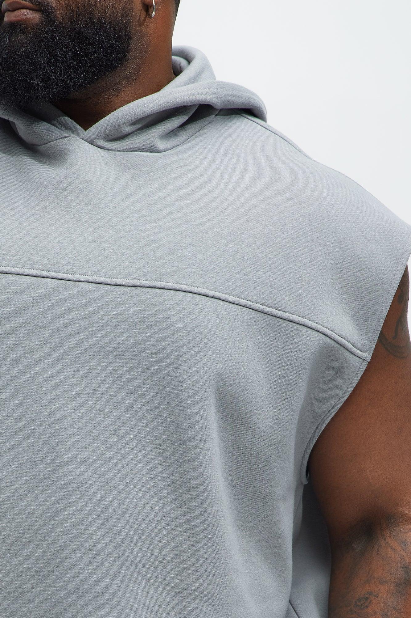 Tyson Lets Go Sleeveless Hoodie - Grey Product Image