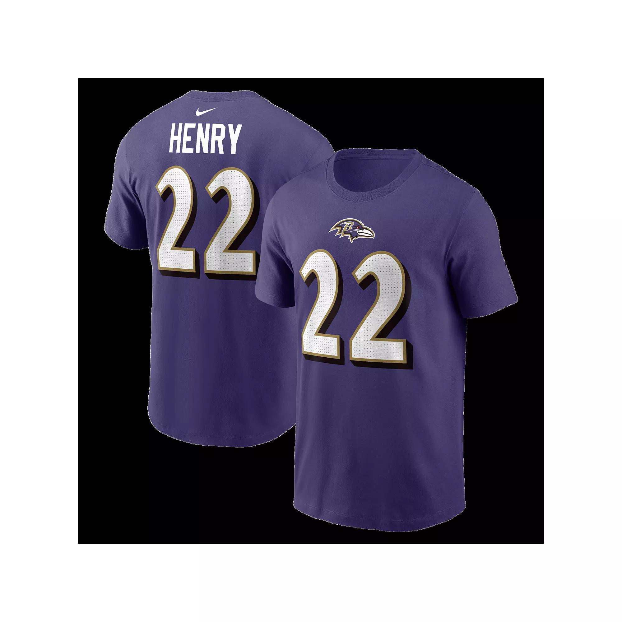Men's Nike Derrick Henry Purple Baltimore Ravens Player Name & Number T-Shirt,  Product Image