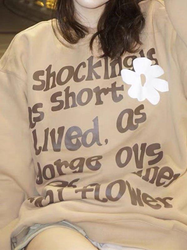 Floral Letter Graphic Sweatshirt Product Image