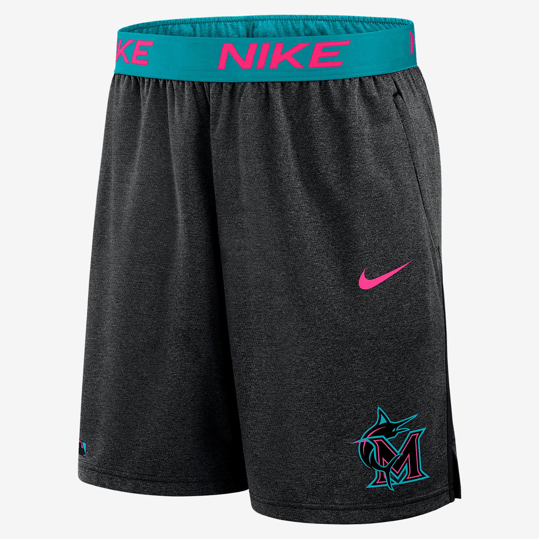 Miami Marlins Authentic Collection City Connect Nike Mens Dri-FIT MLB Shorts | 015E0E48MQM-AWL Product Image