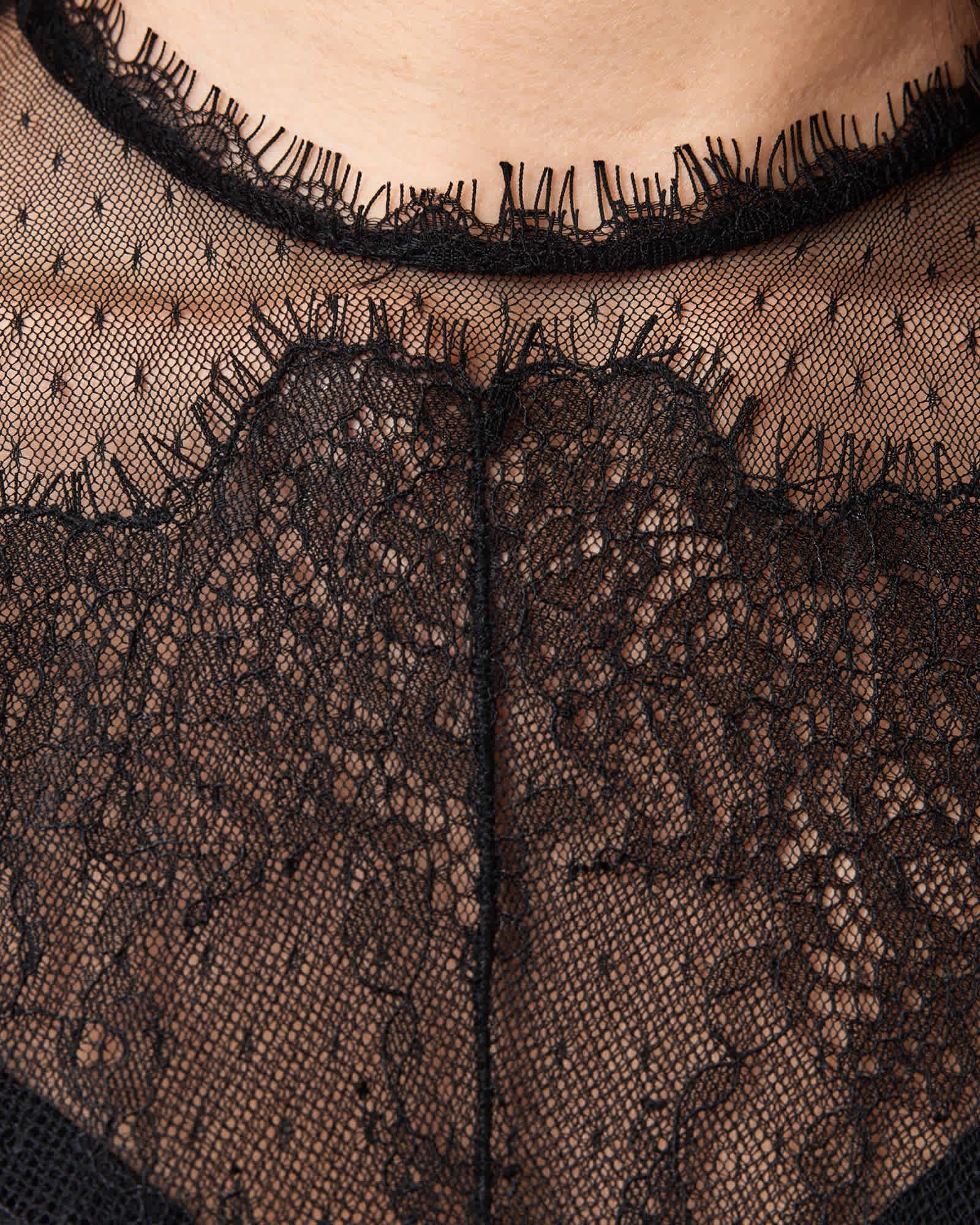 Clara Lace Trim Midi Dress Product Image