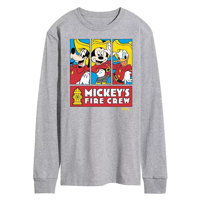 Disney's Mickey Mouse & Friends Men's Fire Crew Long Sleeve Graphic Tee,  Product Image