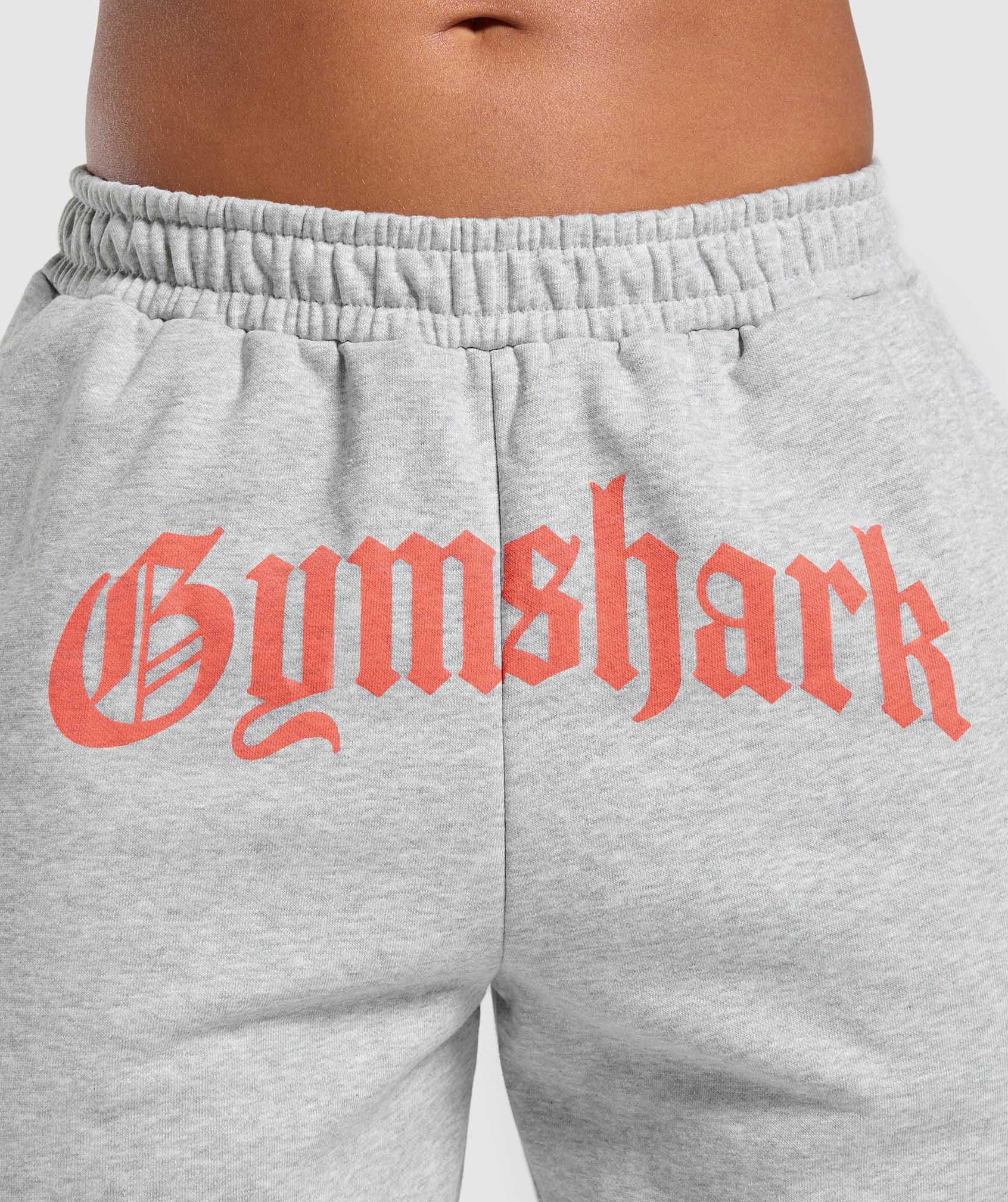 Gymshark Strength Department Graphic Joggers - Light Grey Core Marl Female Product Image