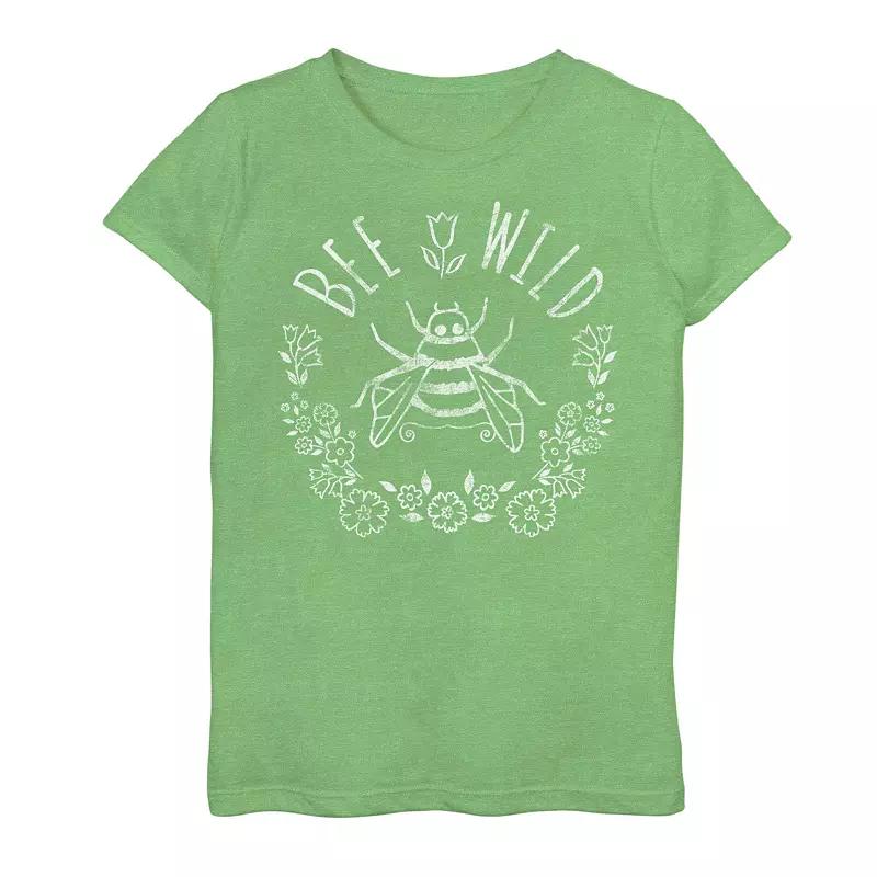 Girls 7-16 Bee Wild Floral Frame Sketch Tee, Girl's,  Product Image
