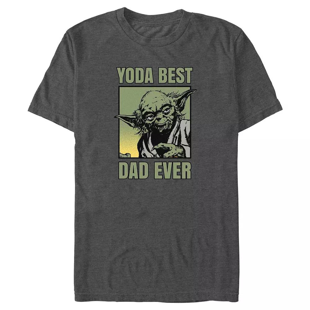 Big & Tall Star Wars Yoda Best Dad Ever Graphic Tee, Men's, Size: 3XL Tall, Grey Heather Product Image