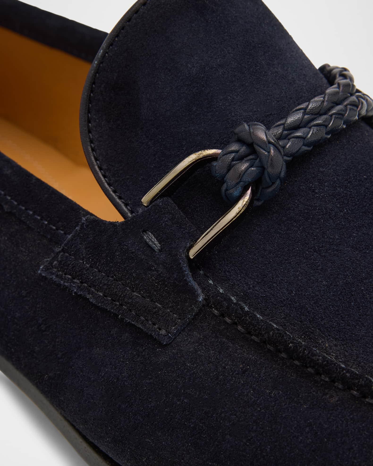 Men's Silvano Rope Suede Bit Loafers Product Image