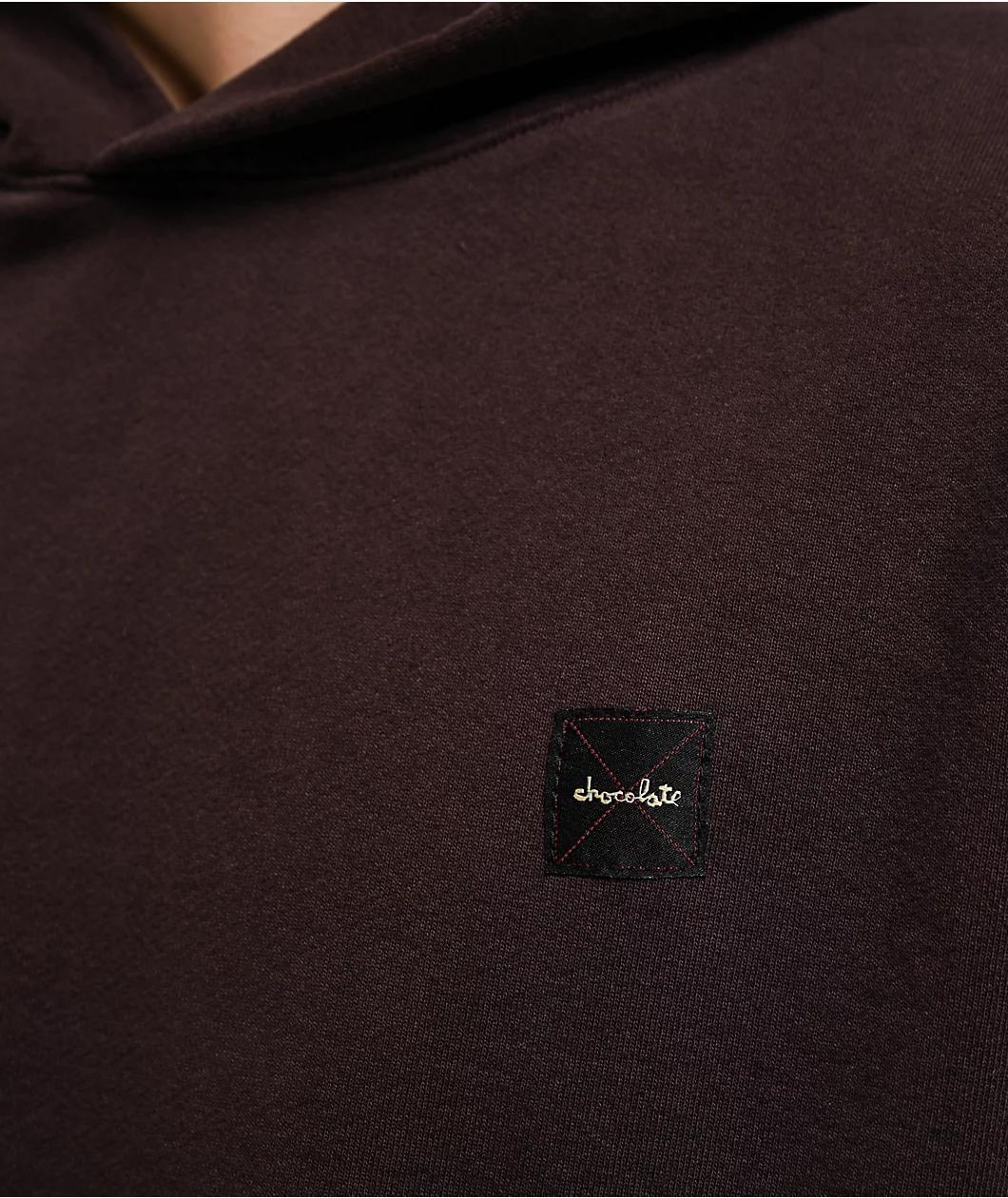 Chocolate Work Label Brown Hoodie Product Image