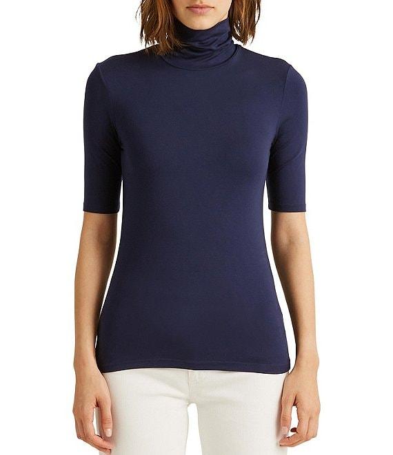 Lauren Ralph Lauren Knit Jersey Turtleneck Top Product Image