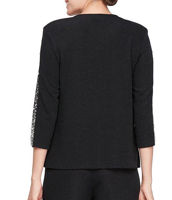 Alex Evenings 3/4 Sleeve Metallic Knit Twinset Product Image